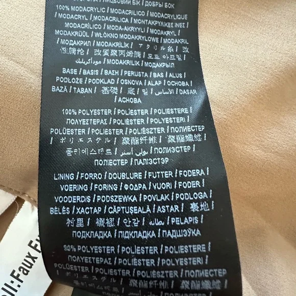 Guess Faux Fur Belted Jacket - Brown and Black - Picture 7 of 8